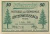 Unterweißbach - Gemeinde - 1.7.1921 - 50 Pfennig 