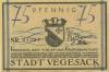 Vegesack (heute: Bremen) - 1.12.1921 - 75 Pfennig 