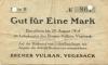 Vegesack (heute: Bremen) - Bremer Vulkan, Schiffbau und Maschinenfabrik - - 29.8.1914 - 1 Mark 