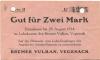 Vegesack (heute: Bremen) - Bremer Vulkan, Schiffbau und Maschinenfabrik - - 29.8.1914 - 2 Mark 