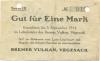 Vegesack (heute: Bremen) - Bremer Vulkan, Schiffbau und Maschinenfabrik - - 5.9.1914 - 1 Mark 