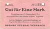 Vegesack (heute: Bremen) - Bremer Vulkan, Schiffbau und Maschinenfabrik - - 19.9.1914 - 1 Mark 