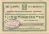 Viernau (heute: Steinbach-Hallenberg) - Menz, A. & Co, Dampfsäge-Hobelwerk und Holzhandlung - 15.10.1923 - 50 Milliaeden Mark 