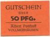 Vollmerhausen (heute: Gummersbach) - Potthoff, Albert, Lebensmittel - -- - 50 Pfennig 