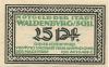 Waldenburg (heute: PL-Walbrzych) - Stadt - 1921 - 25 Pfennig 
