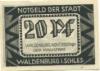 Waldenburg (heute: PL-Walbrzych) - Stadt - November 1921 - 20 Pfennig 