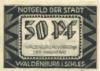 Waldenburg (heute: PL-Walbrzych) - Stadt - November 1921 - 50 Pfennig 