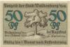 Waldenburg (heute: PL-Walbrzych) - Stadt - 1.2.1920 - 50 Pfennig 