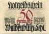 Waldenburg (heute: PL-Walbrzych) - Stadt - 29.9.1920 - 29.12.1920 - 50 Pfennig