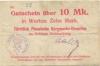 Waldenburg (heute: PL-Walbrzych) - Fürstlich Plessische Bergwerks-Direktion, Schloss Waldenburg - - 20.9.1914 - 10 Mark