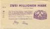 Waldenburg (heute: PL-Walbrzych) - Niederschlesisches Steinkohlensyndikat GmbH - 28.8.1923 - 28.10.1923 - 2 Millionen Mark