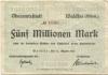 Waldsee (Bad) - Oberamtsstadt - 26.8.1923 - 5 Millionen Mark 
