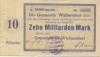 Wallersdorf- Gemeinde - Oktober 1923 - 10 Milliarden Mark
