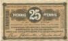 Walsrode und Fallingbostel - Sparkasse des Kreises Fallingbostel, Sparkasse Fallingbostel, Spar- und Darlehnsverein Walsrode eGmbH - 1.4.1920 - 25 Pfennig