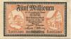 Wangen - Amtskörperschaft - 20.8.1923 - 5 Millionen Mark 
