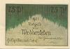 Weddersleben (heute: Thale) - Gemeinde - 1921 - 75 Pfennig 