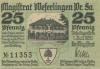 Weferlingen (heute: Oebisfelde) - Stadt - 1.7.1920 - 25 Pfennig 