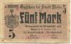 Weida - Stadt - 4.11.1918 - 1.2.1919 - 5 Mark 