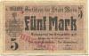 Weida - Stadt - 4.11.1918 - 1.2.1919 - 5 Mark 