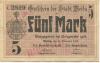 Weida - Stadt - 4.11.1918 - 1.2.1919 - 5 Mark 