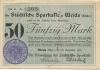 Weida - Städtische Sparkasse - 22.11.1918 - 28.2.1919 - 50 Mark 