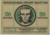 Weimar - Stadt - 1.3.1921 - 50 Pfennig 