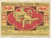 Weimar - Stadt - 1.8.1921 - 75 Pfennig 