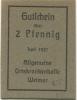 Weimar - Allgemeine Ortskrankenkasse - Juni 1921 - 2 Pfennig