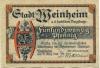 Weinheim - Stadt - 27.3.1918 - 25 Pfennig 