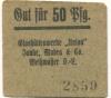 Weißwasser - Janke, Mudra & Co, Glashüttenwerke Union - -- - 50 Pfennig 