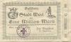Werl - Stadt - 10.8.1923 - ab 1.9.1923 - 1 Million Mark 