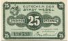 Wesel - Stadt - 1918 - 30.9.1921 - 25 Pfennig 