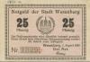 Wesenberg - Stadt - 1.8.1920 - 25 Pfennig 