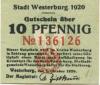 Westerburg - Stadt - 1.10.1920 - 10 Pfennig 