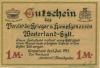 Westerland (heute: Gemeinde Sylt) - Verein der Krieger und Kampfgenossen - 1.7.1921 - 1 Mark 