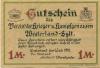Westerland (heute: Gemeinde Sylt) - Verein der Krieger und Kampfgenossen - 1.7.1921 - 1 Mark 