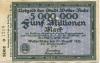 Wetter - Stadt - 27.8.1923 - 5 Millionen Mark 