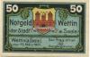 Wettin - Stadt - 15.3.1921 - 50 Pfennig 