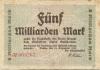 Wetzlar - Stadt - 18.9.1923 - 5 Milliarden Mark 