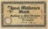 Wiesbaden - Stadt - August 1923 - 31.10.1923 - 2 Millionen Mark 