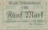 Wilhelmshaven - Stadt - - 1.2.1919 - 5 Mark 