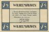 Wilhelmshaven - Stadt - 10.6.1920 - 25 Pfennig 