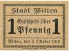 Witten - Stadt - 8.10.1918 - 1 Pfennig 