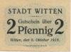 Witten - Stadt - 8.10.1918 - 2 Pfennig 