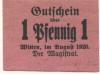 Witten - Stadt - August 1920 - 1 Pfennig 