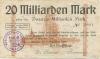 Wolgast - Stadt - 1.11.1923 - 20 Milliarden Mark 