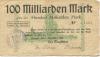 Wolgast - Stadt - 1.11.1923 - 100 Milliarden Mark 