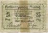 Wollin (heute: PL-Wolin) - Stadt - 1.12.1918 - Ende 1918 - 25 Pfennig 