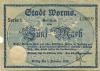 Worms - Stadt - 15.10.1918 - 1.2.1919  - 5 Mark 