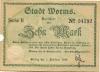 Worms - Stadt - 15.10.1918 - 1.2.1919  - 10 Mark 